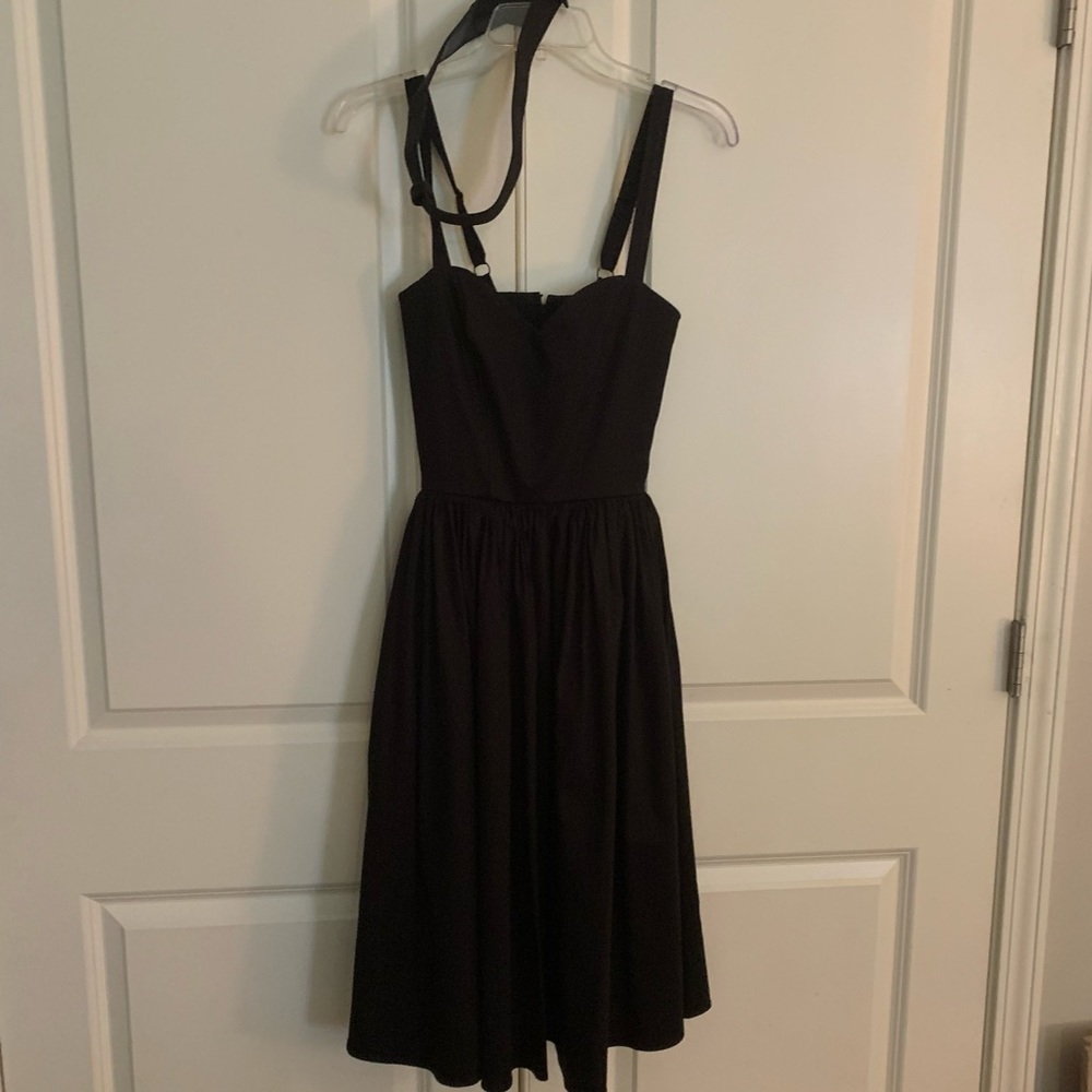 Vixen by Micheline Pitt black swing dress small